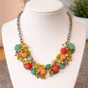 Dillards colorful beaded statement necklace